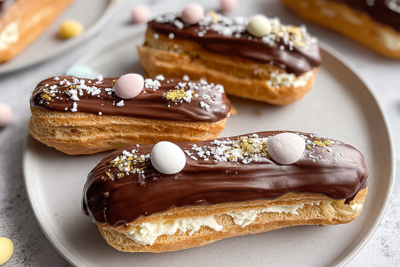 Cadbury Egg Eclairs