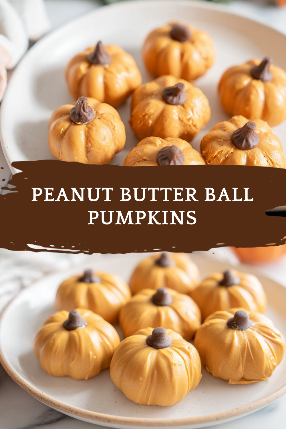 Peanut Butter Ball Pumpkins