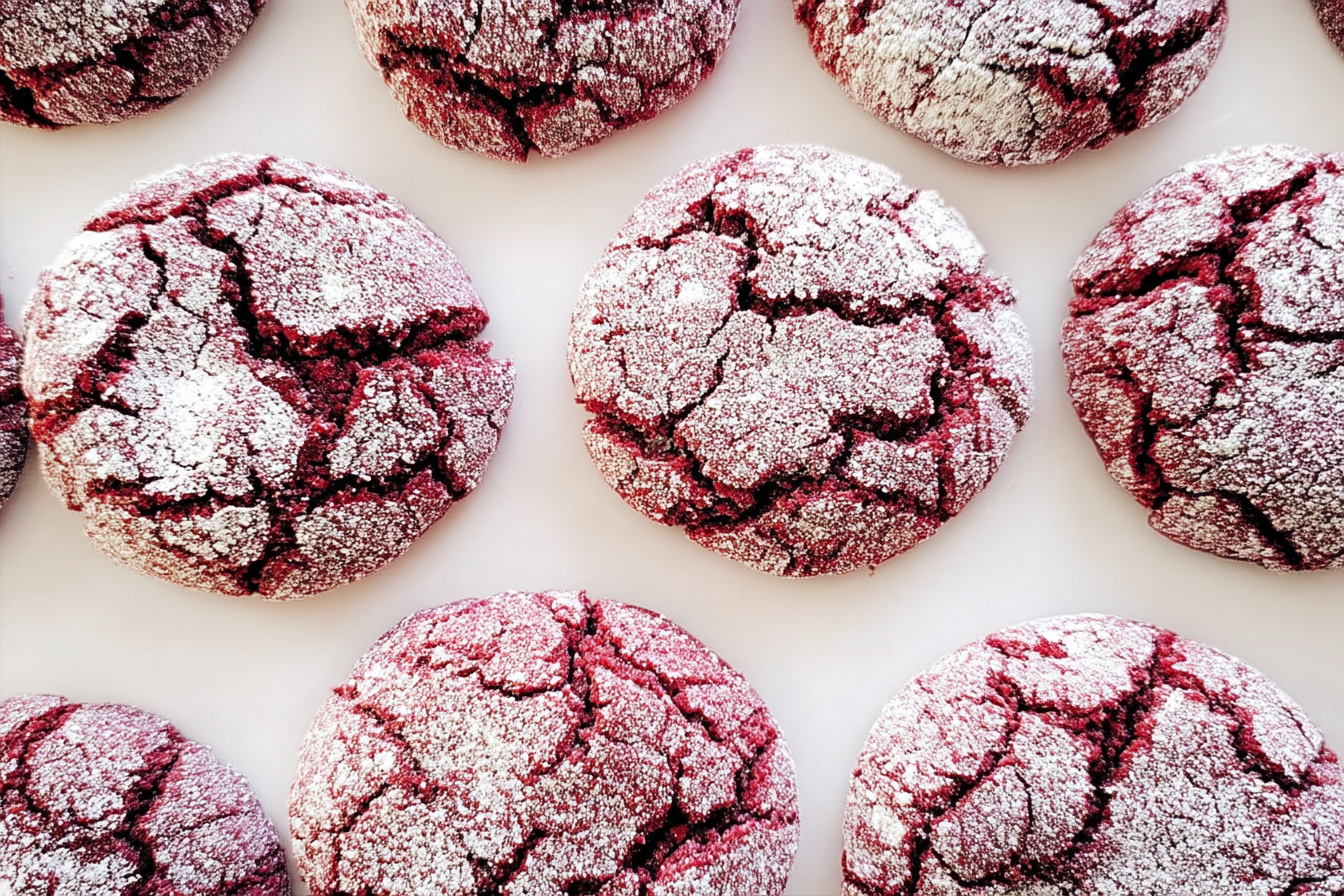 Red Velvet Crinkle Cookie