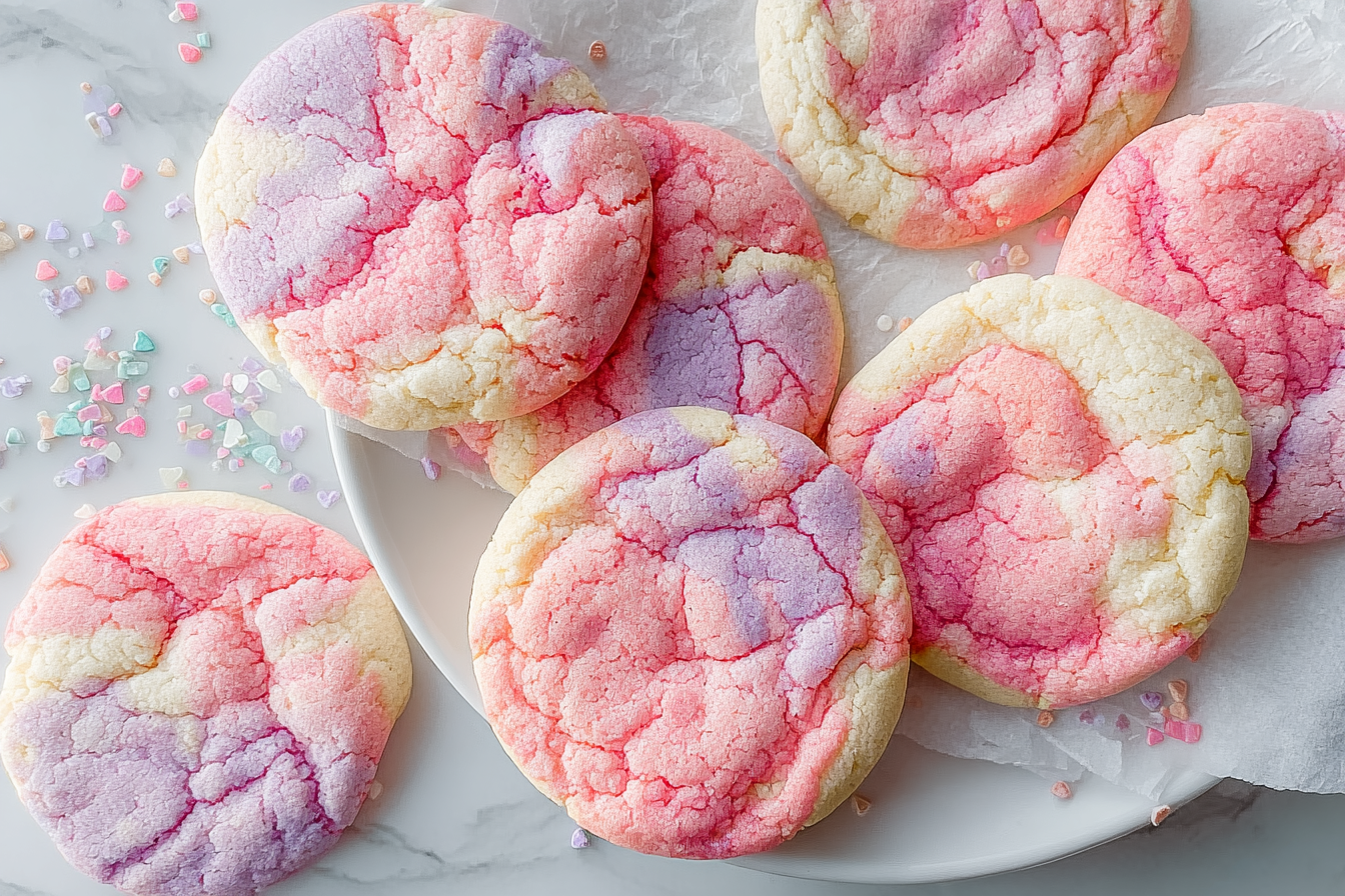 Valentines Tie Dye Cookies