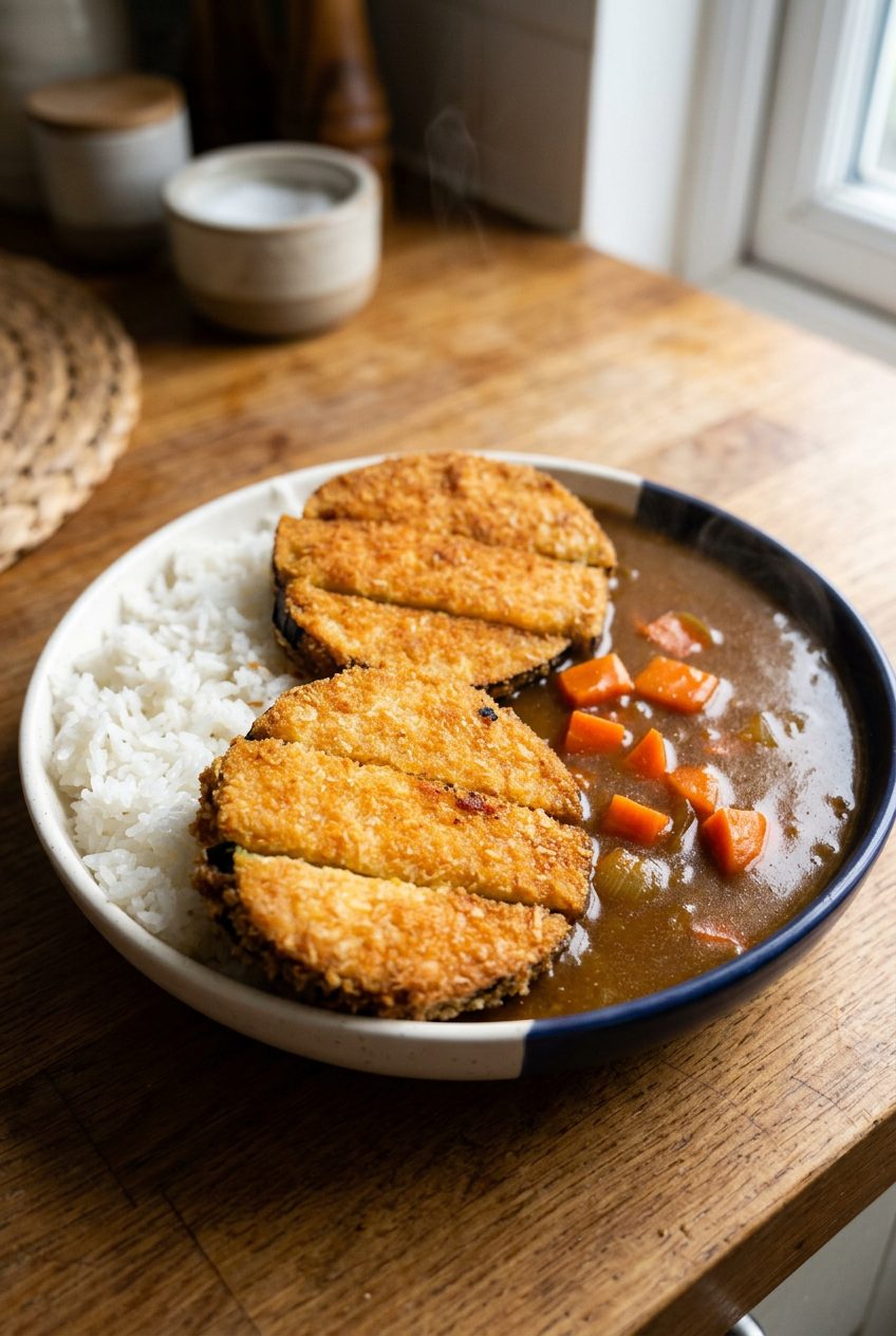 Aubergine Katsu Curry
