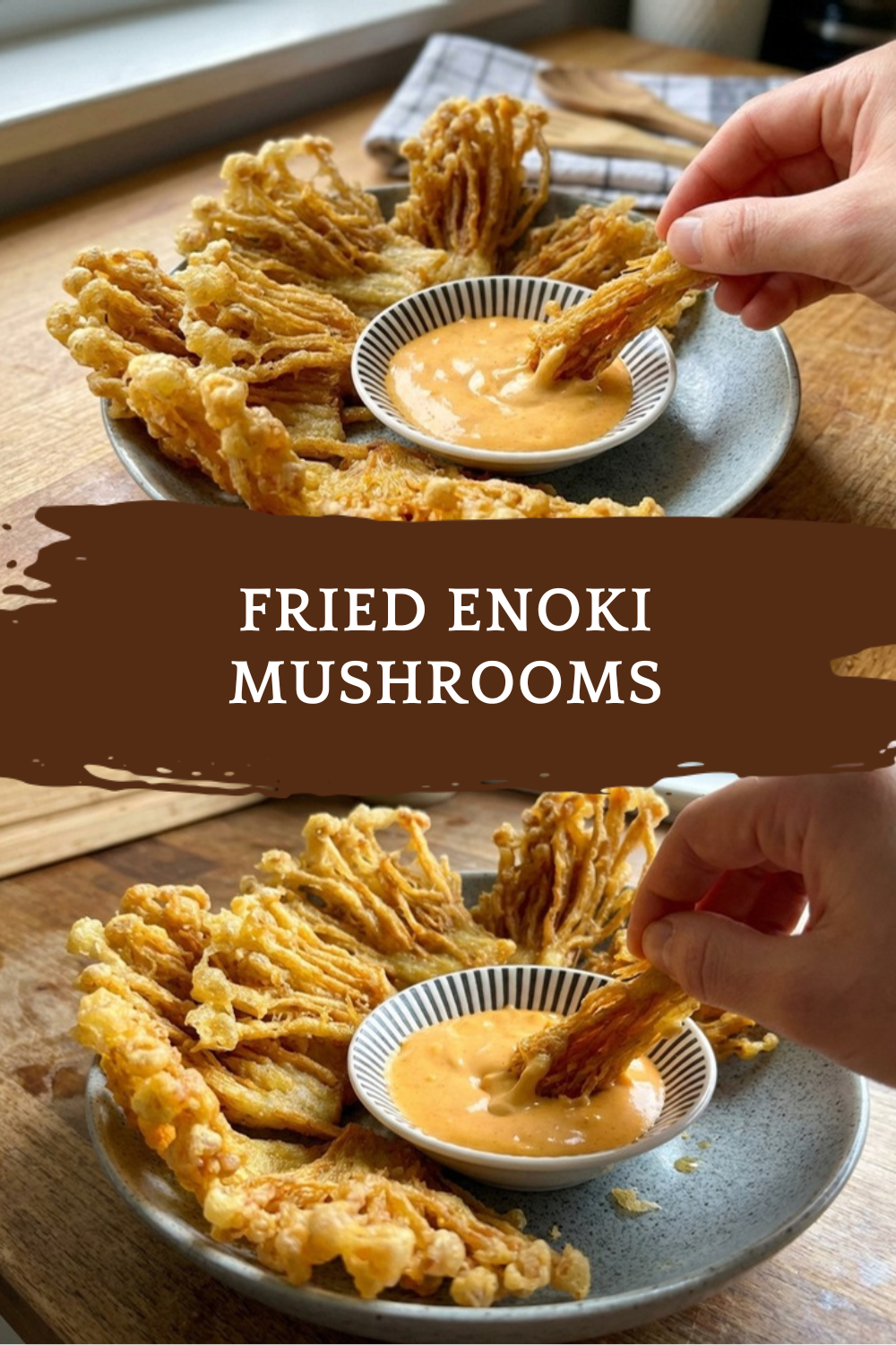 Fried Enoki Mushrooms