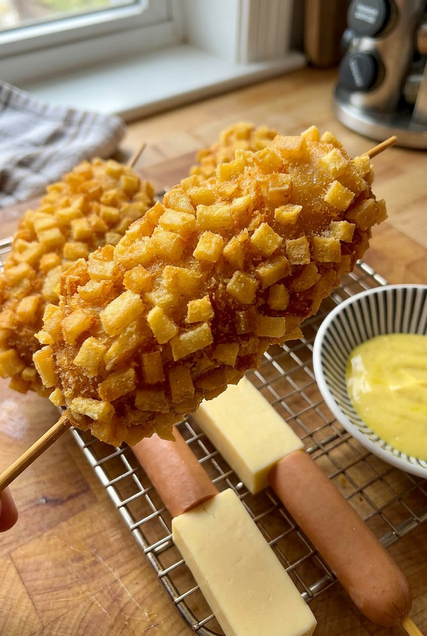 Korean Corn Dog Recipe: Crispy Cheesy Homemade Street Snack 4 Korean Corn Dogs
