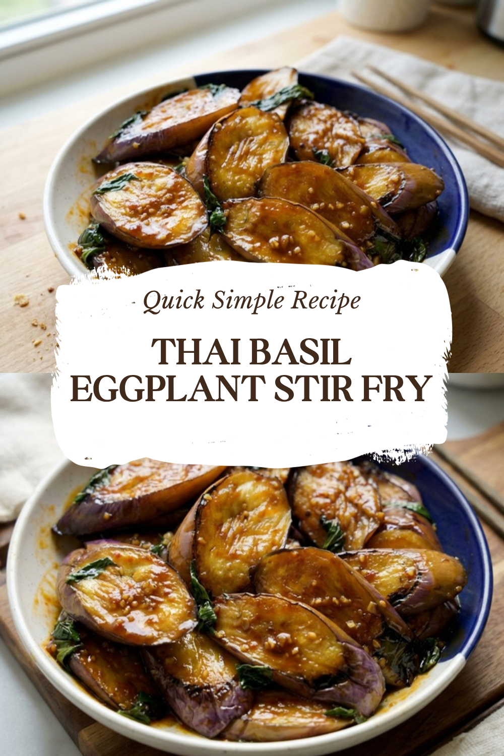 Thai Basil Eggplant Stir Fry