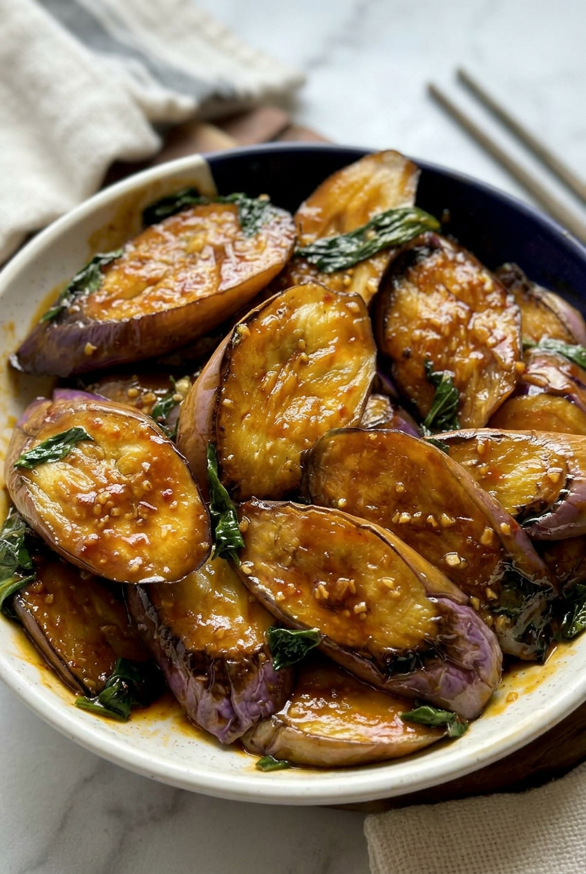 Thai Basil Eggplant Stir Fry