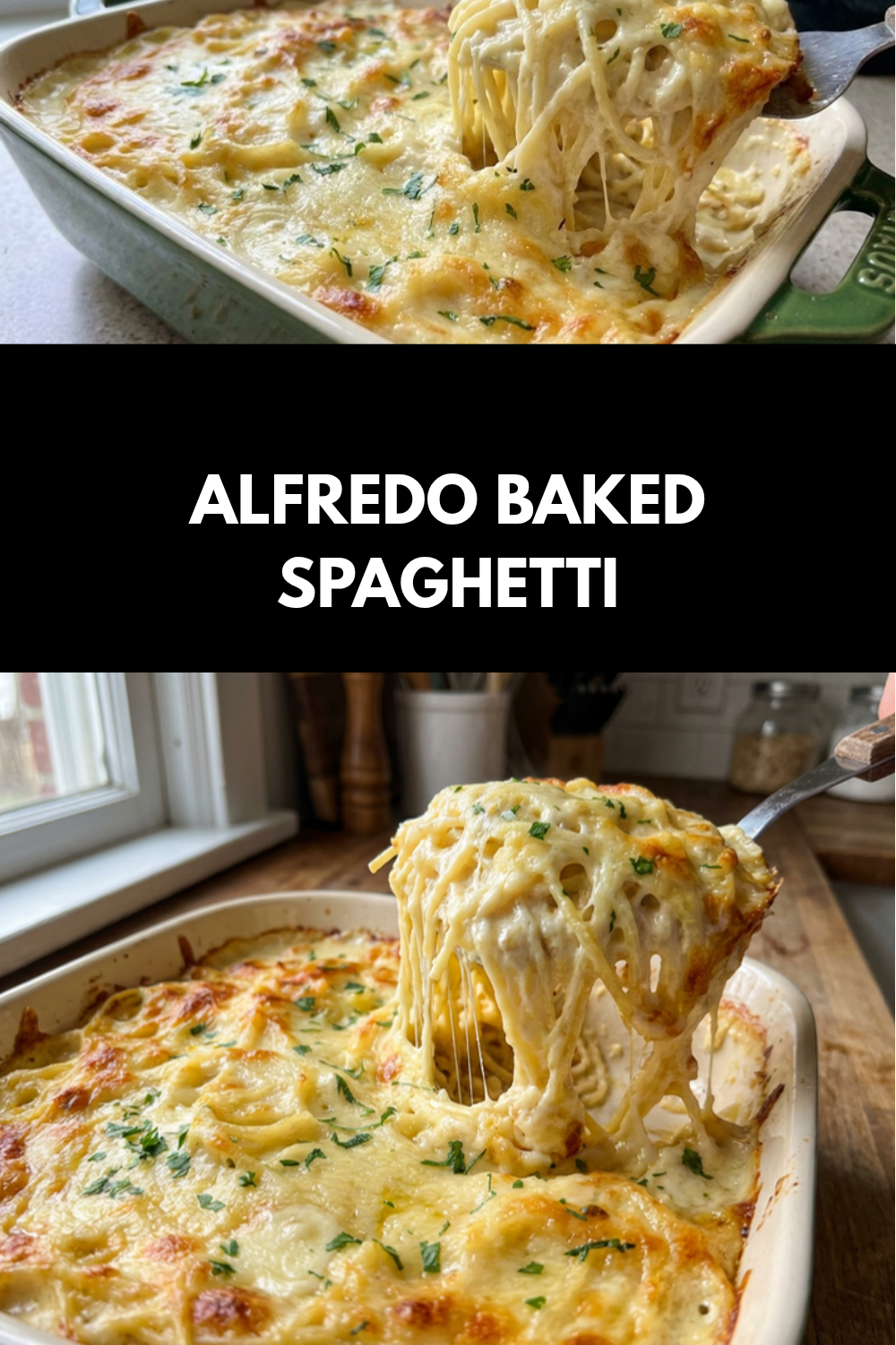 Alfredo Baked Spaghetti