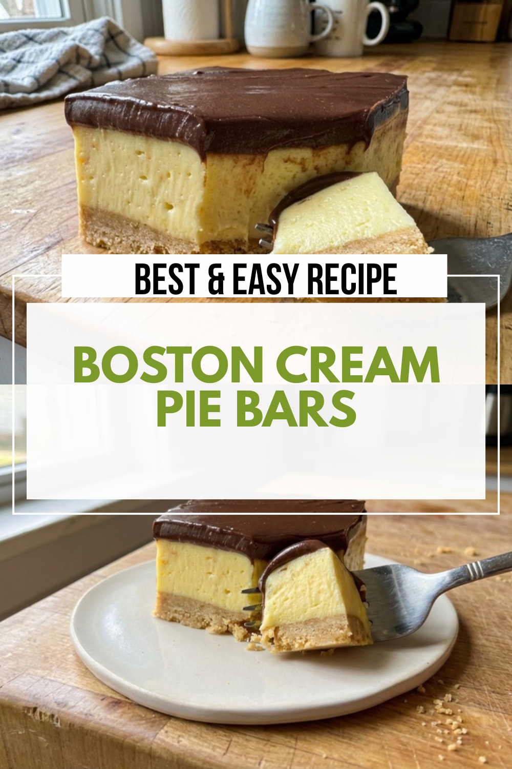 Boston Cream Pie Bars