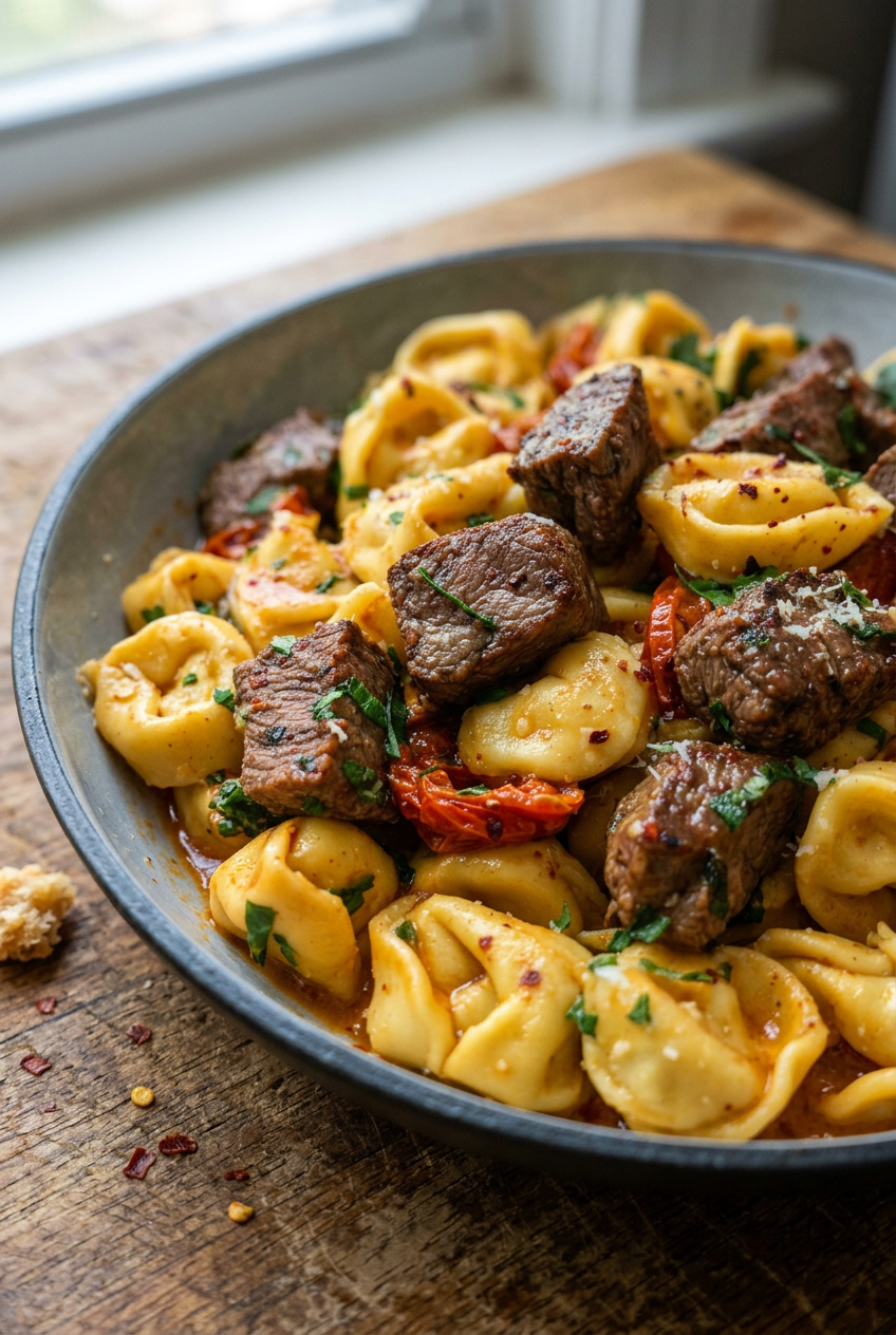 One Pan Cowboy Butter Steak Bites with Tortellini 4 Cowboy Butter Tortellini Steak Bites