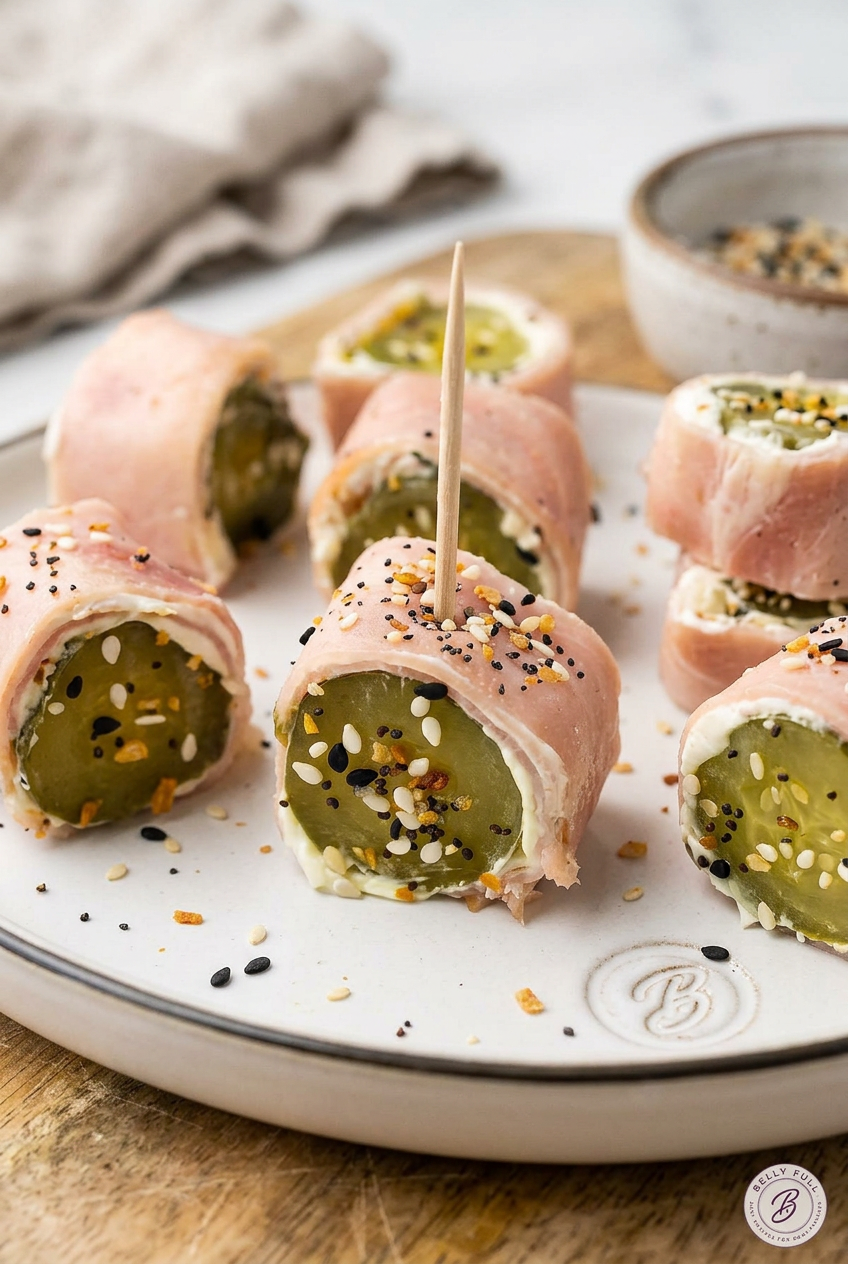 Ham and Pickle Roll Ups Easy Appetizer Recipe 4 Ham Pickle Roll Ups