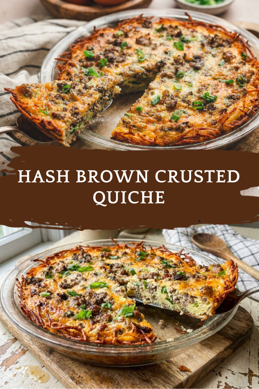 Hash Brown Crusted Quiche