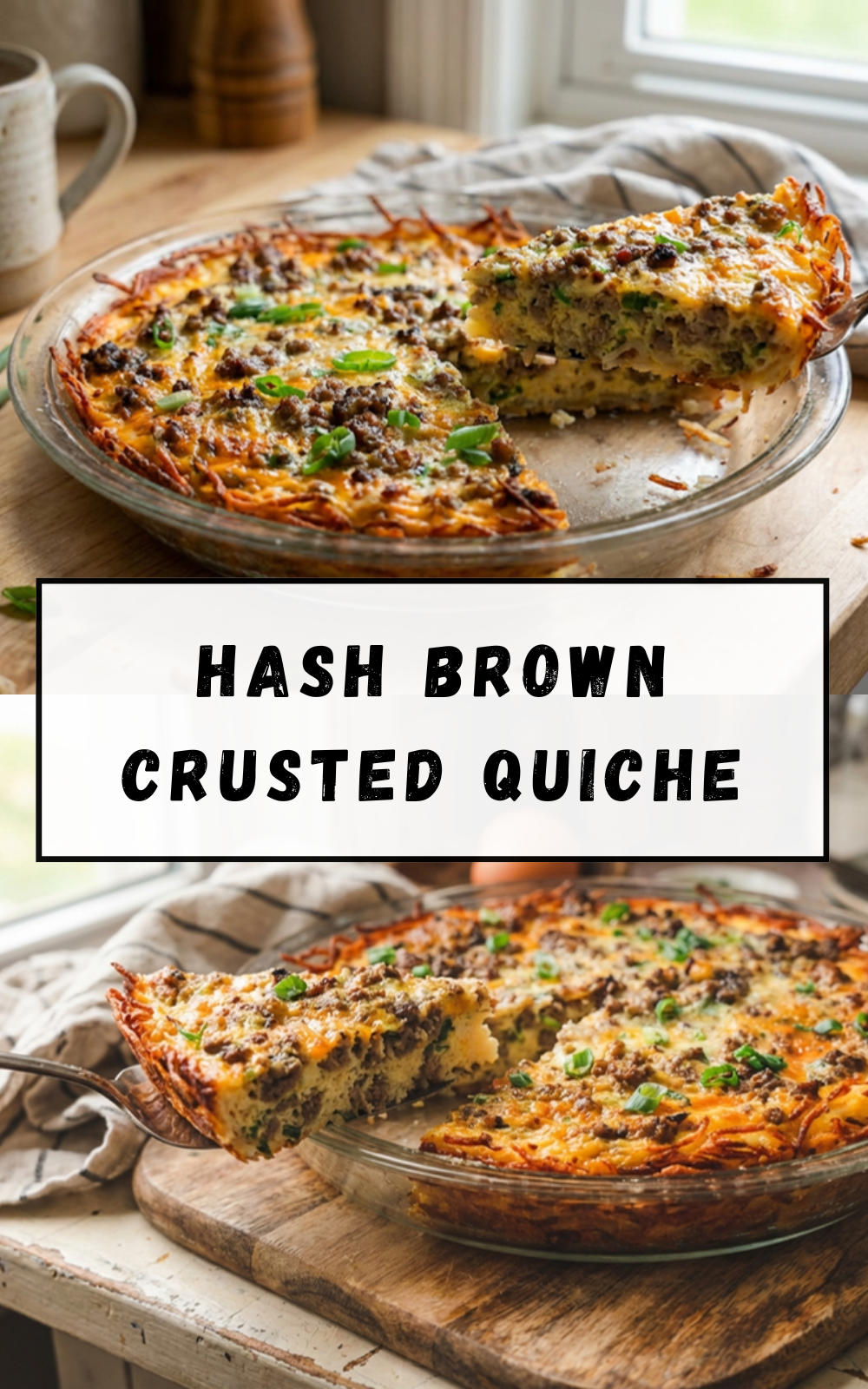 Hash Brown Crusted Quiche