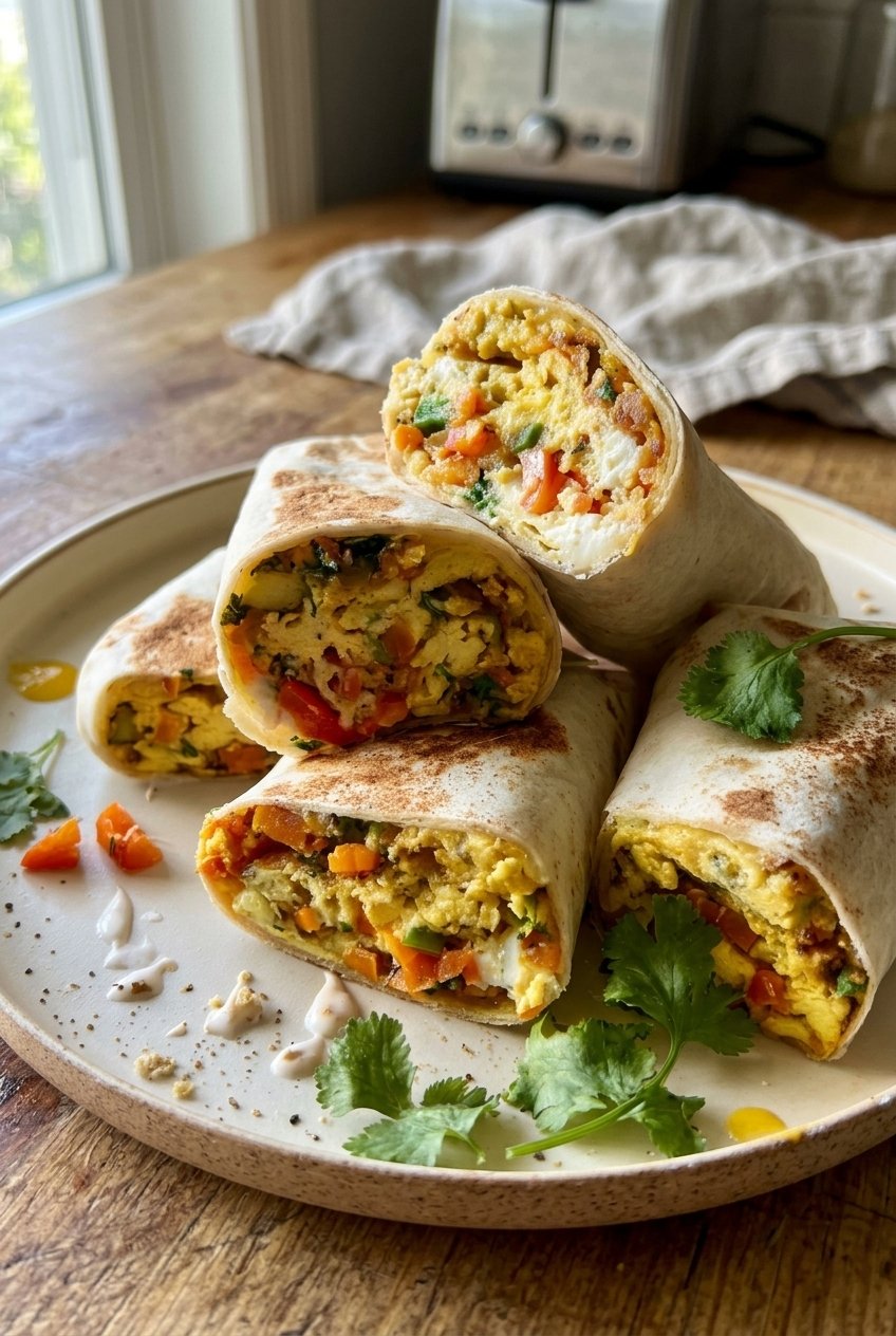 High Protein Breakfast Burritos