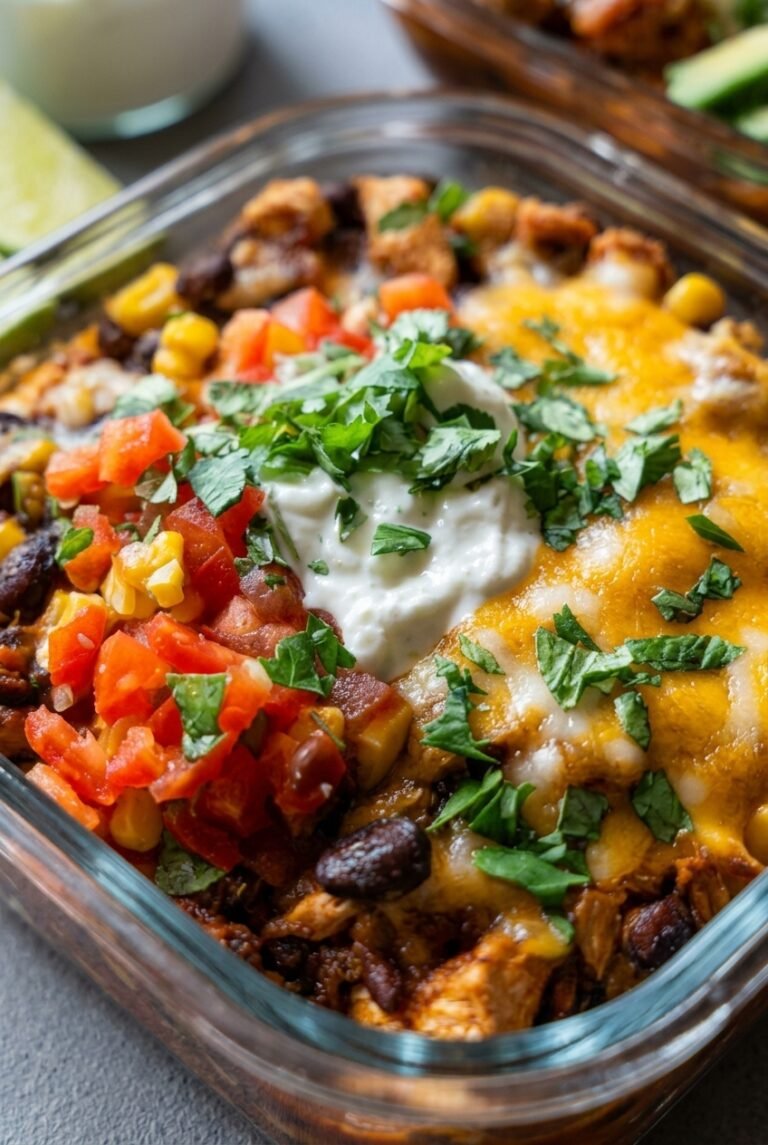 High Protein Chicken Cottage Cheese Enchilada Bowls 57.png