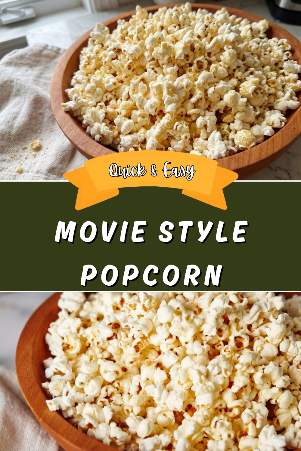 Homemade Movie Popcorn with Stay Crisp Butter 5 Movie Style Popcorn