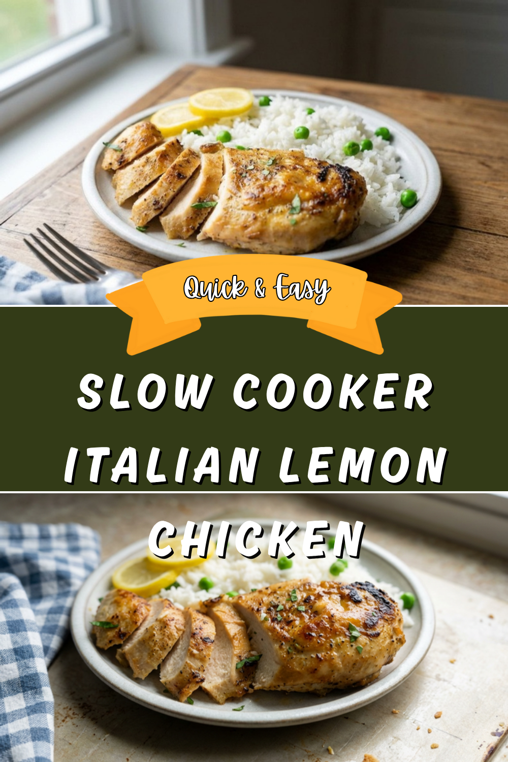Slow Cooker Italian Lemon Chicken