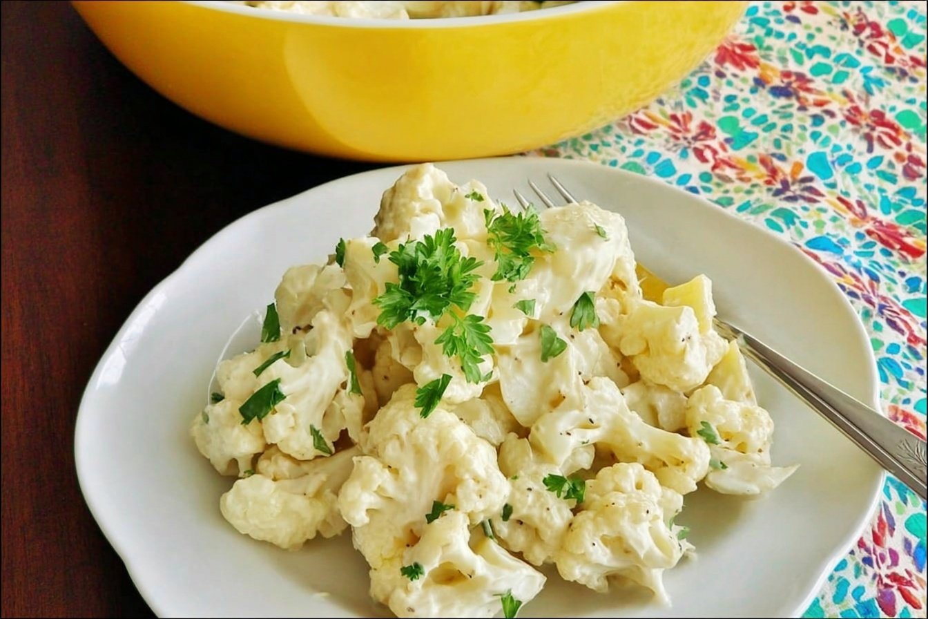 Cauliflower Potato Salad Keto Low Carb Recipe 4 Cauliflower Potato Salad