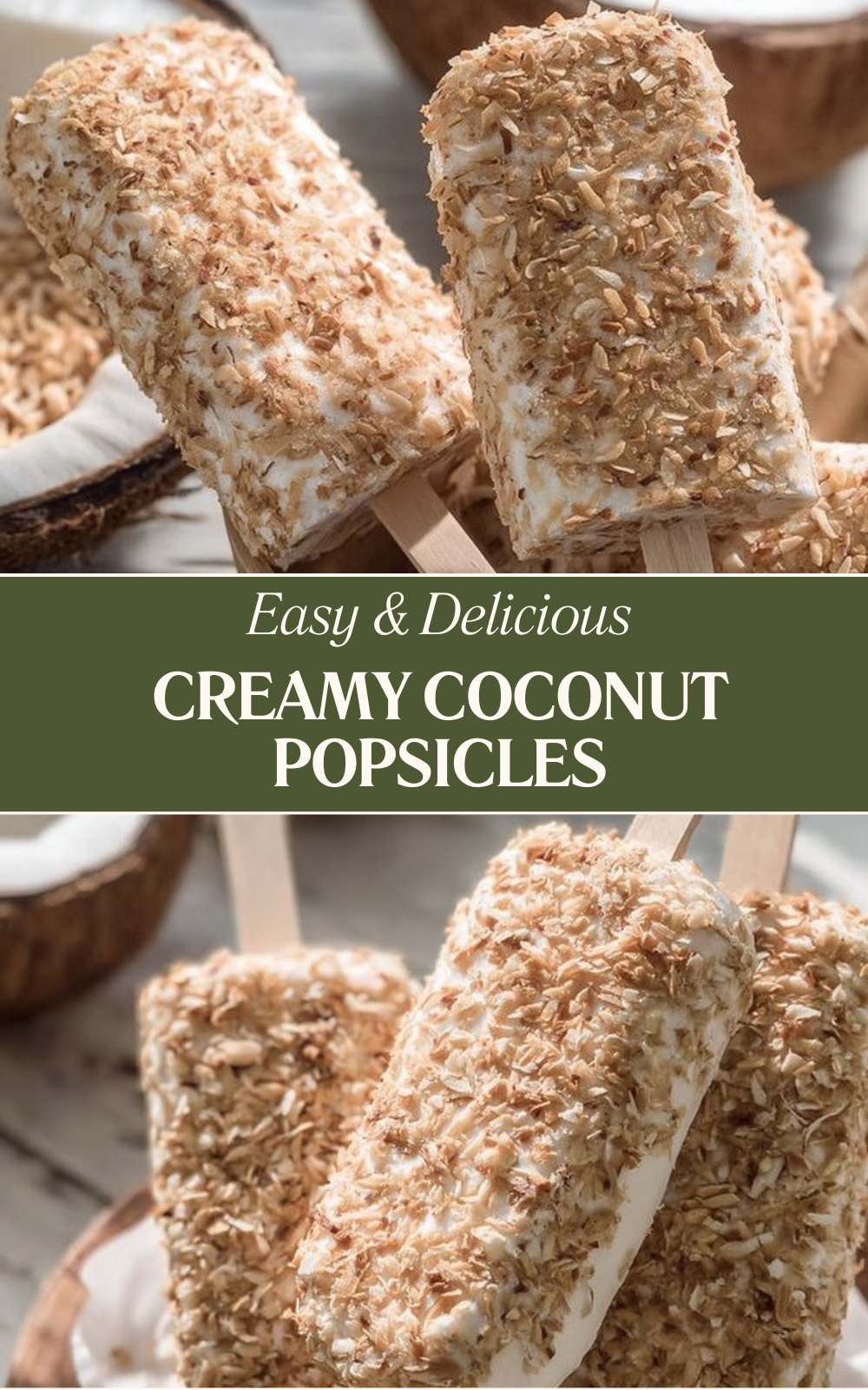 Creamy Coconut Popsicles