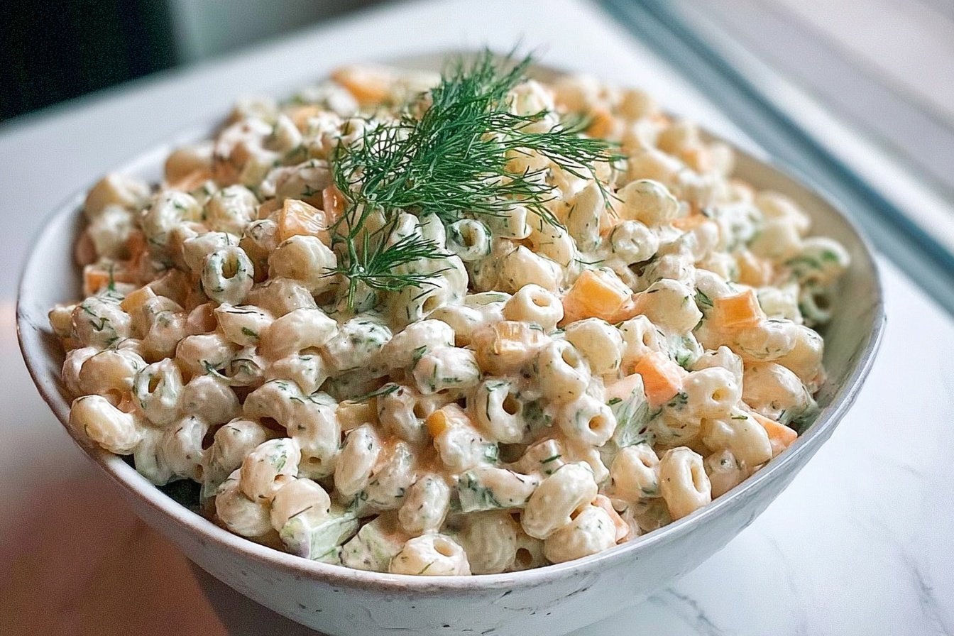 Creamy Dill Pickle Pasta Salad