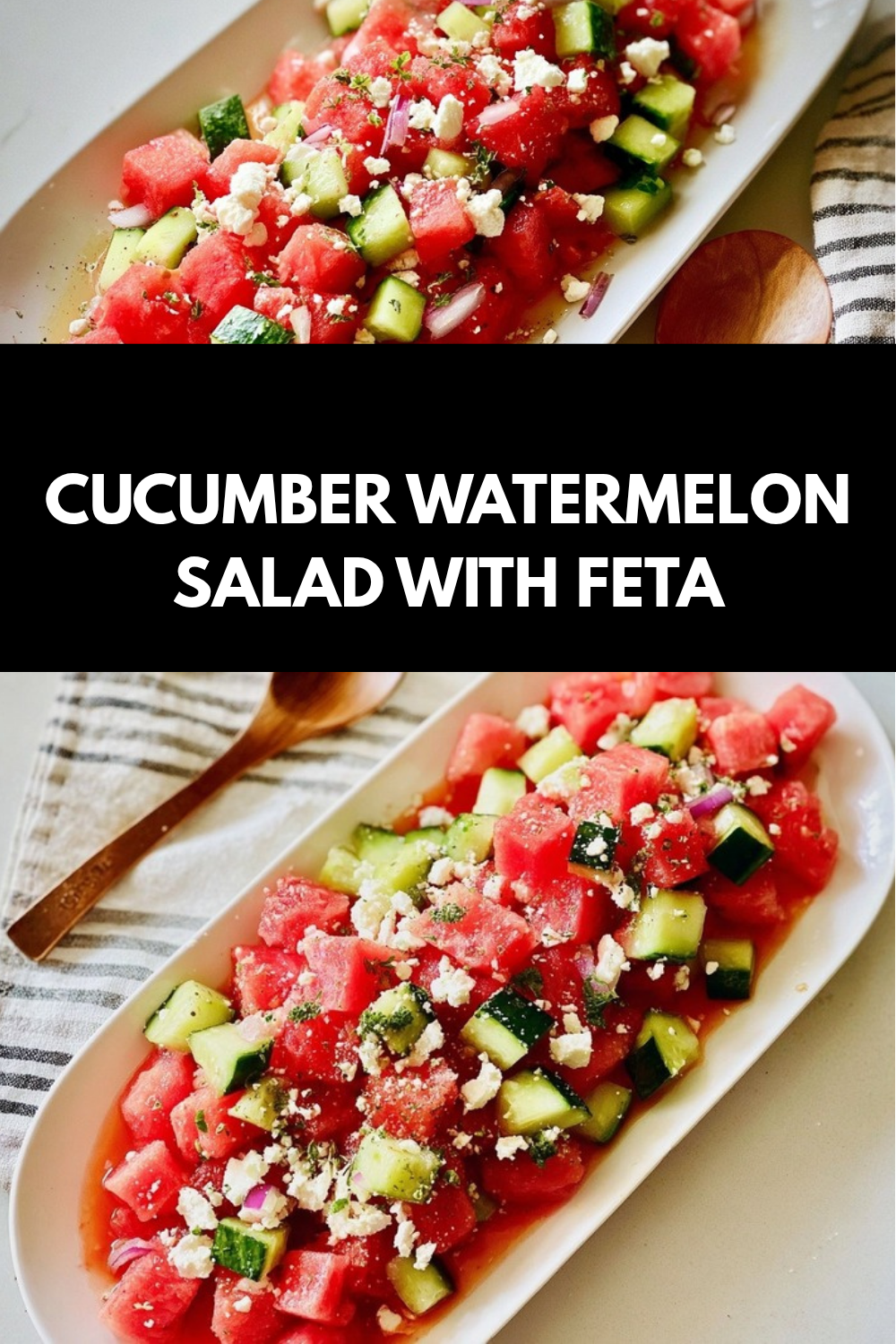 Cucumber Watermelon Salad With Feta