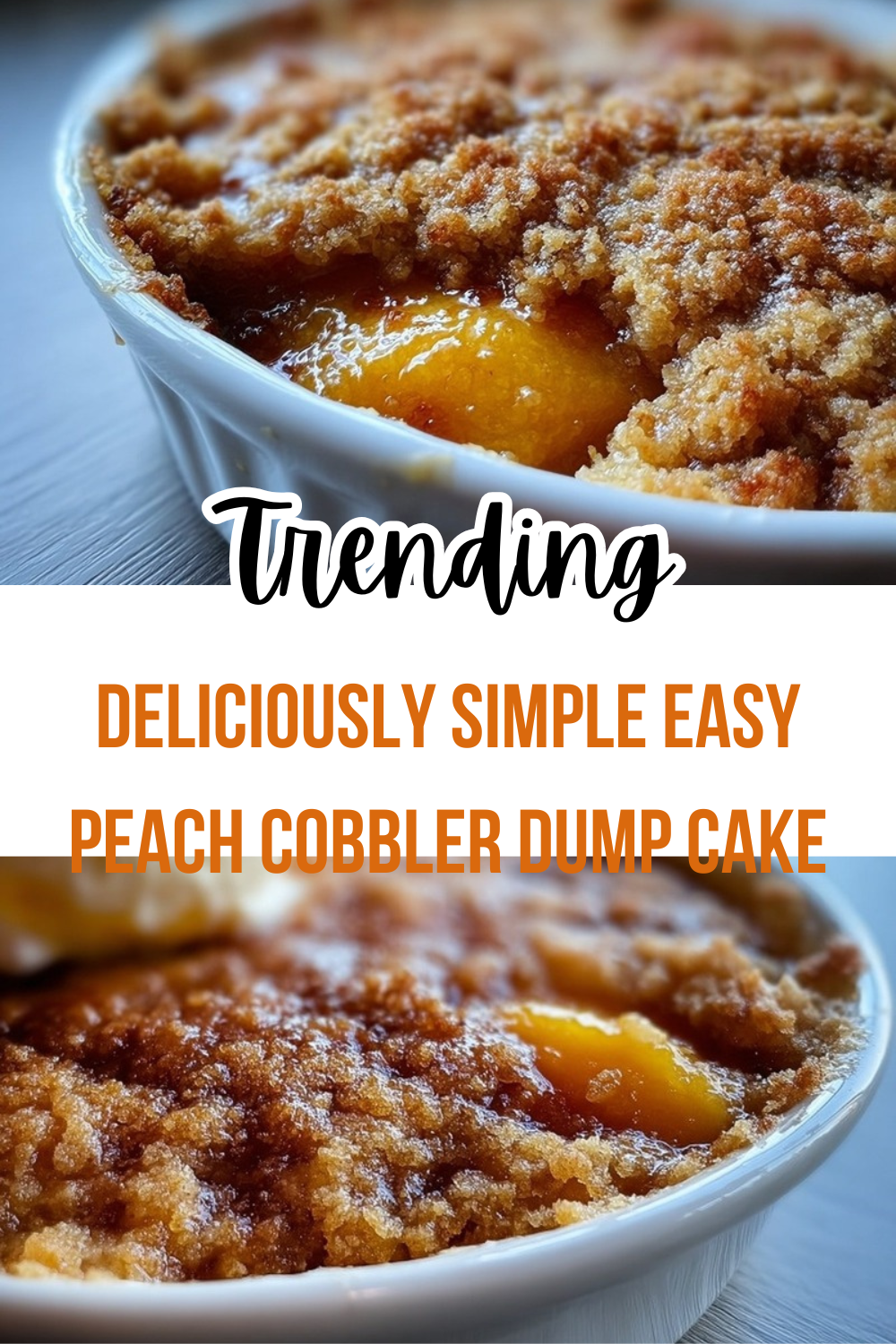 Deliciously Simple Easy Peach Cobbler Dump Cake