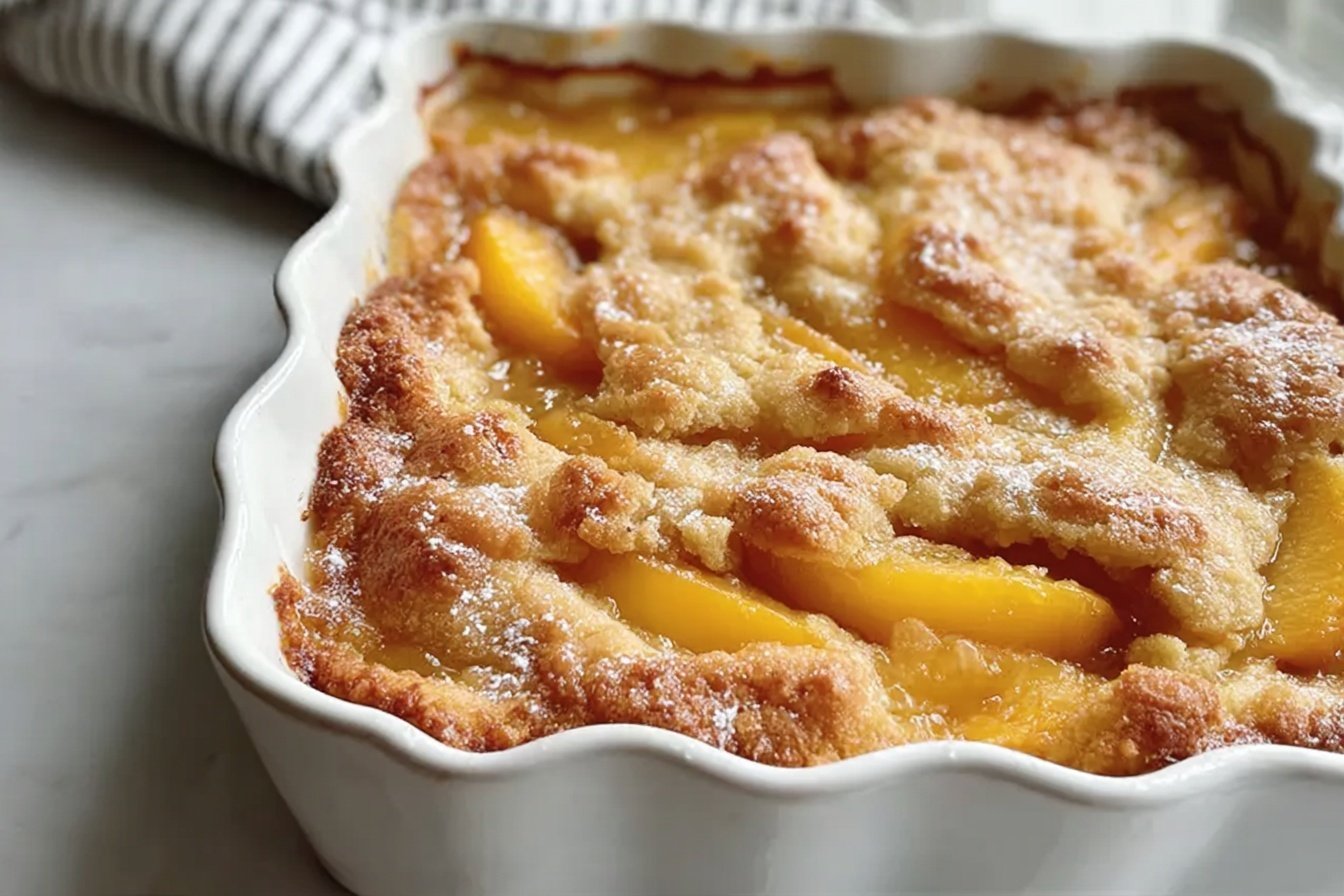 Peach Cobbler Dump Cake: Easiest 3 Ingredient Dessert Recipe 4 Dump And Bake Peach Cobbler