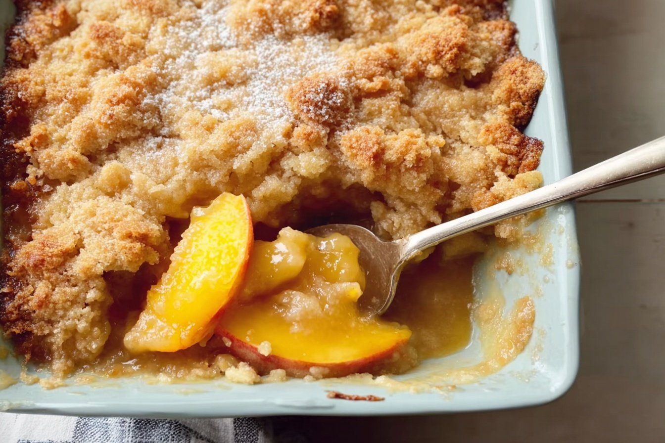Easy Peach Cobbler Recipe Ready in 30 Minutes 4 Easy Easy Peach Cobbler Recipe