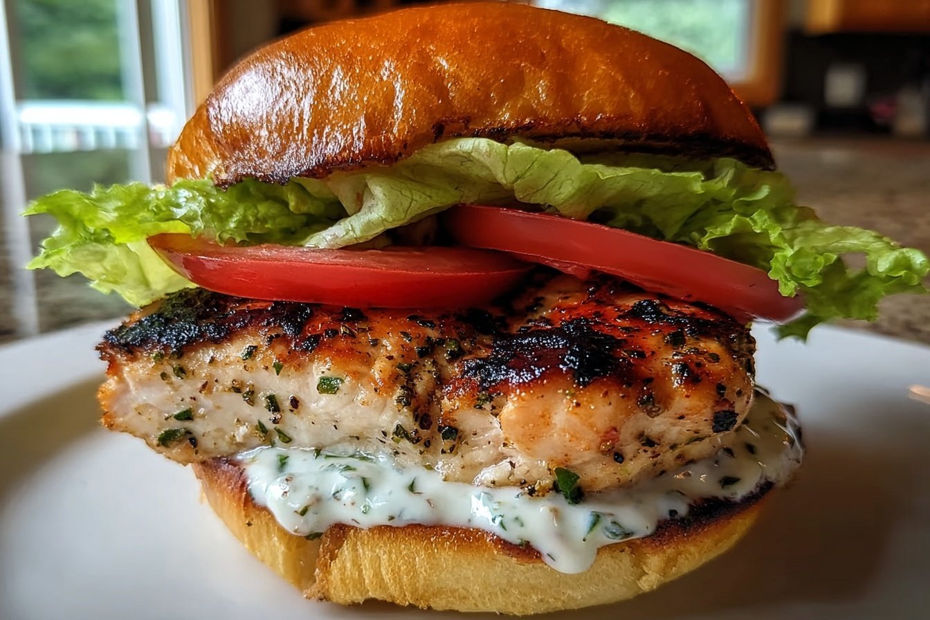 Garlic Herb Grilled Chicken Sandwich