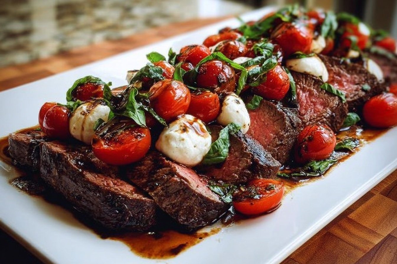 Grilled Caprese Flank Steak Recipe 4 Grilled Balsamic Steak Caprese