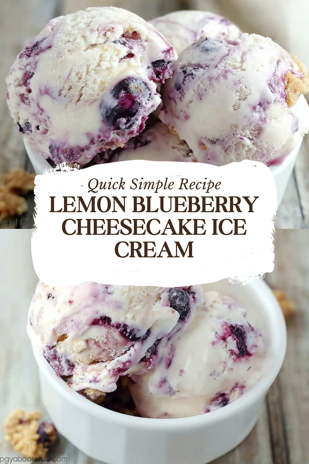 Lemon Blueberry Cheesecake Ice Cream