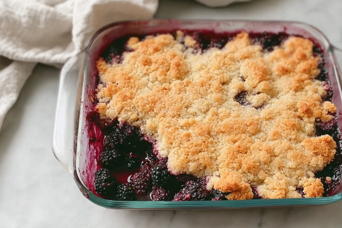 Simple Blackberry Cobbler With Cake Mix